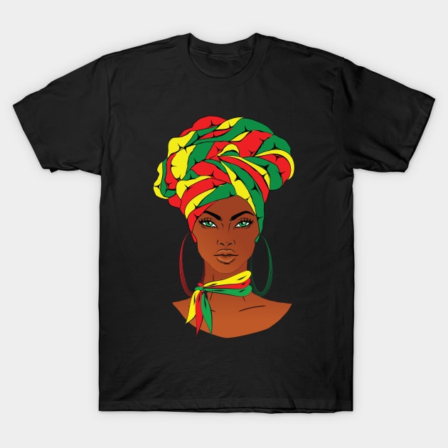 anime black girl colorful 3 T-Shirt by medo art 1